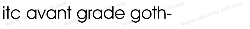 itc avant grade goth字体转换
